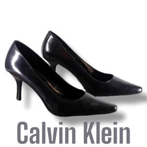 Calvin Klein Dolly Black Leather Pumps size 7M